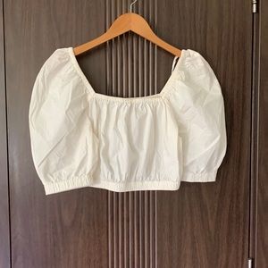 And Other Stories Puff Sleeve Crop Top